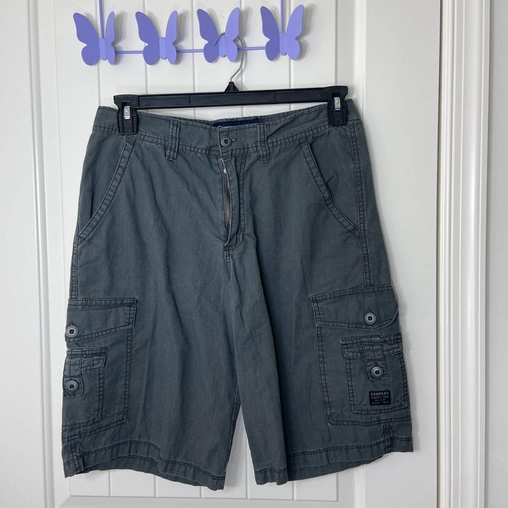 NWOT Company 81‎ men’s dark gray cargo pocket khaki shorts summer cotton 32